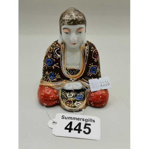 445 - 9cm high Chinese Satsuma figure of a Budda figure