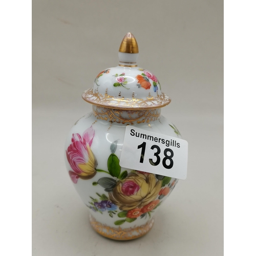 138 - Dresden Ginger Jar (small) H14cm