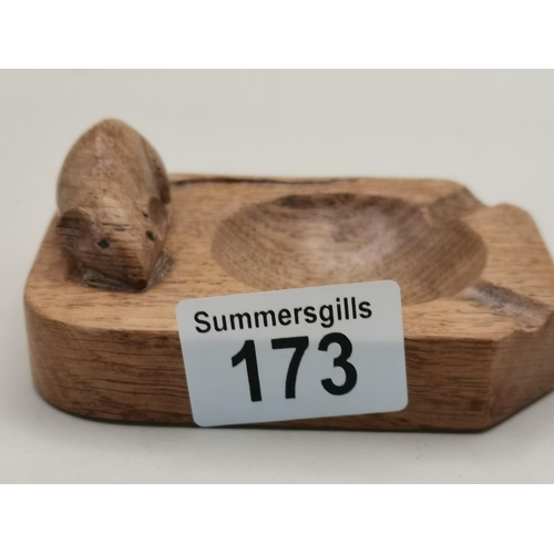 173 - Mouseman Yorkshire Oak ashtray (lighter oak)