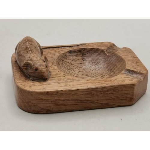 173 - Mouseman Yorkshire Oak ashtray (lighter oak)