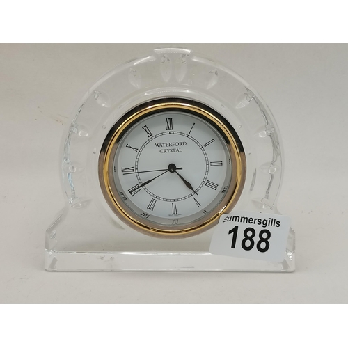 188 - Waterford Crystal clock 13cm