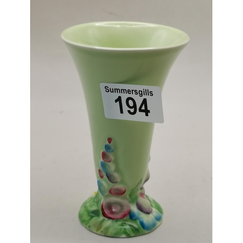 194 - Clarice Cliff Vase  - trumpet vase 'My Garden' H12.5cm