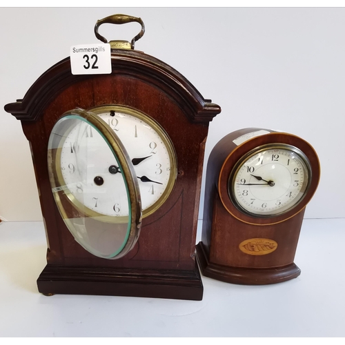 32 - x2 Mantle Mahogany clocks