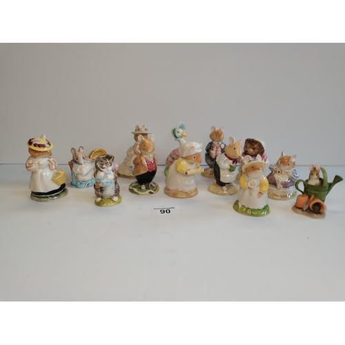 90 - A collection of Royal Doulton, Royal Albert and Beswick figurines - 13 in total