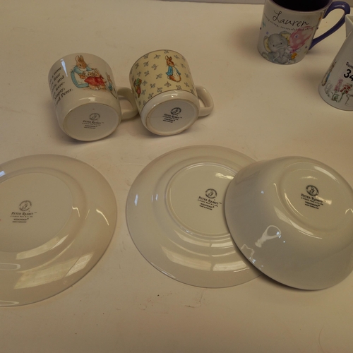 340 - A collection of Beatrix potter peter rabbit Wedgewood items