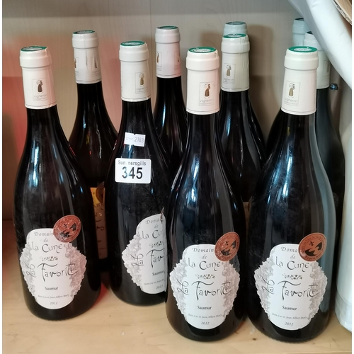 345 - x12 Bottles of Saumur 2012 wine (Domain de La Cune - La Favorite)