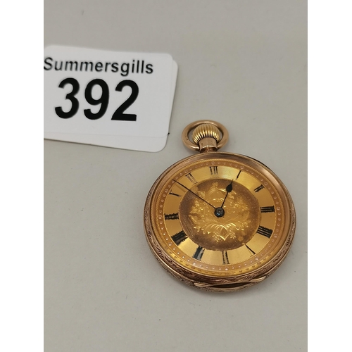 392 - 9ct Gold Pocket watch 30grams