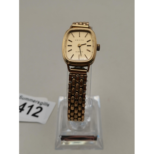 412 - Zenith Rolled Gold ladies wrist watch