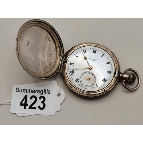 423 - Silver Pocket Watch 112 grams