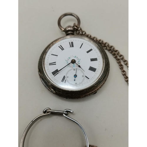 431 - Vertex revue Gents wrist watch plus Sterling Silver pocket watch and chain