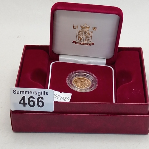 466 - Gold Proof Half Sovereign 2007 in Royal Mint box