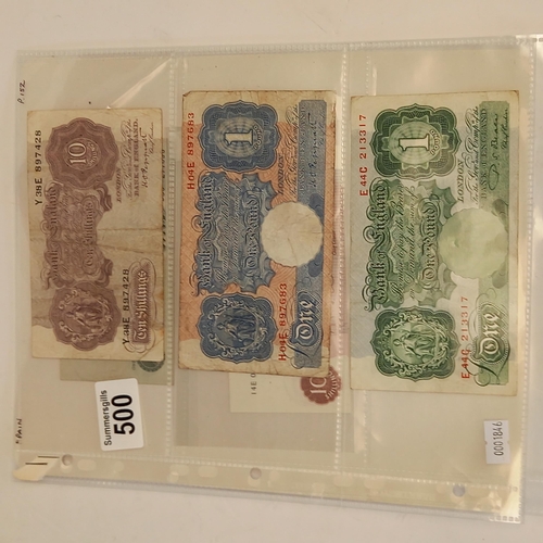 500 - x5 Old Bank Notes - All different