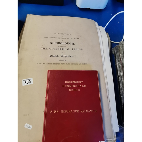 800 - A collection of Illustrations of Churches of Byland and Guisborough by Edmund Sharpe and Rosemount S... 