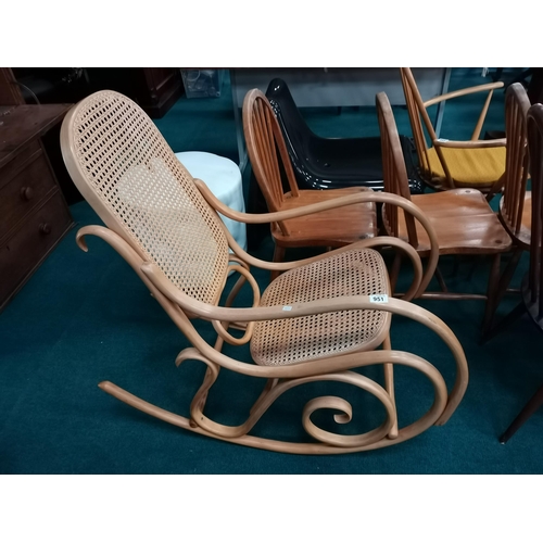 951 - Thronet style cane bentwood rocking chair