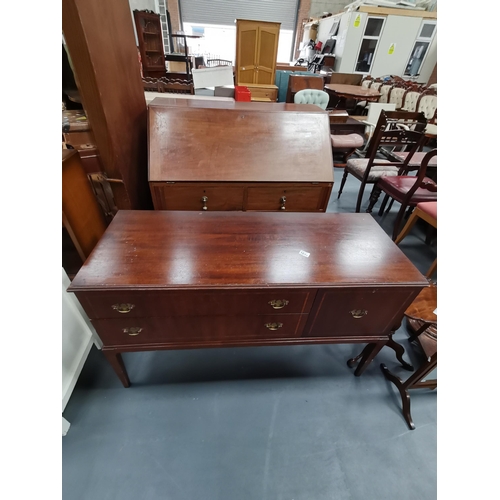 1044 - Antique sideboard and bureau