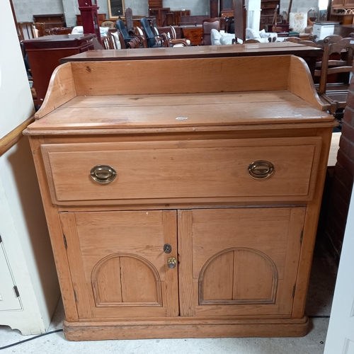 1094 - Antique Pine washstand cupboard 56cm x 105cm x Ht 107cm