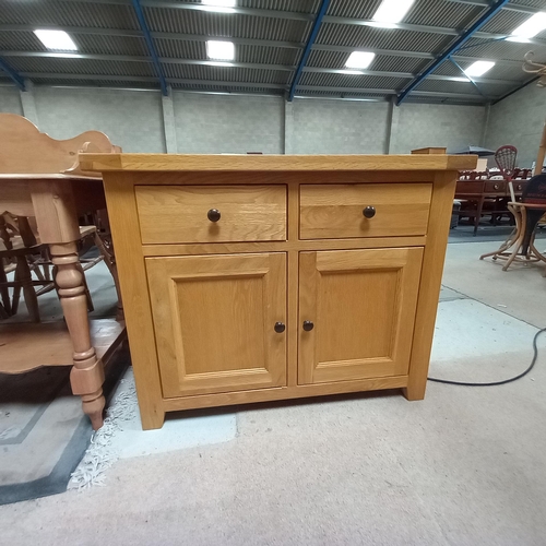 1098 - Light Oak sideboard Water marks on top 99cm x 47cm