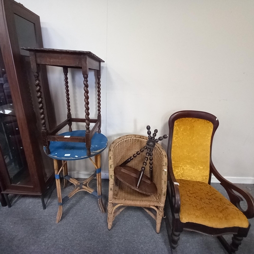 1133 - Misc furniture including rocking chair and 3 side tables