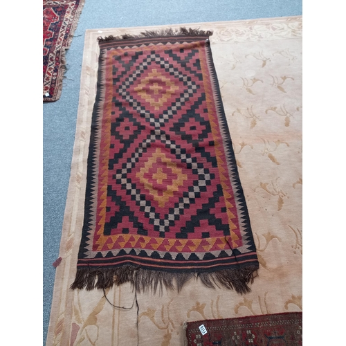 1178 - x2 rugs (worn) 100cm x 217cm and 112cm x 195cm