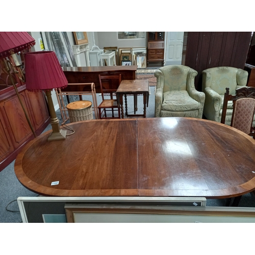 1190 - Regency twin pillar dining table w99cm x L173cm