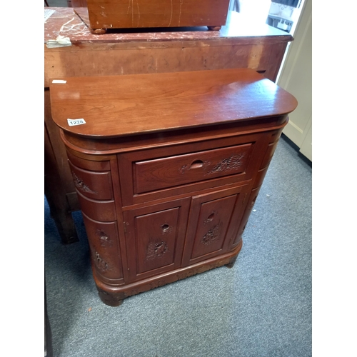 1228 - Chinese hardwood drinks cabinet W74cm x H90cm