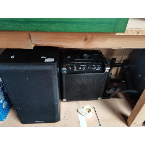 1273 - A Kenwood HiFi System plus 3 Amps (Fender, Cube and Ion Tailgater)