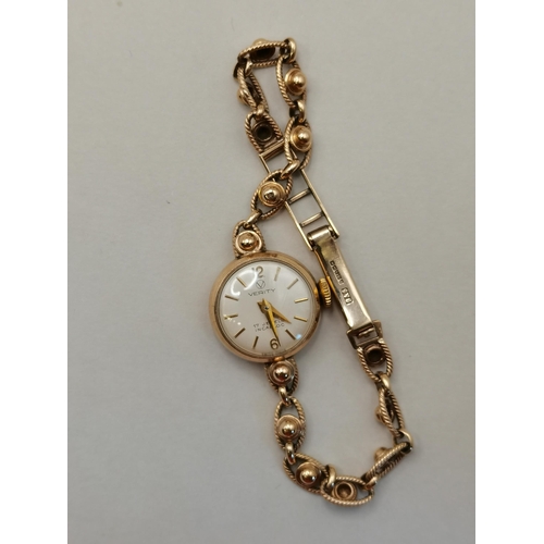 428 - 9ct Gold Verity Ladies Watch - 11grams