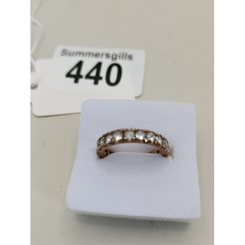 440 - Eternity ring with white stones size L - 3 grams