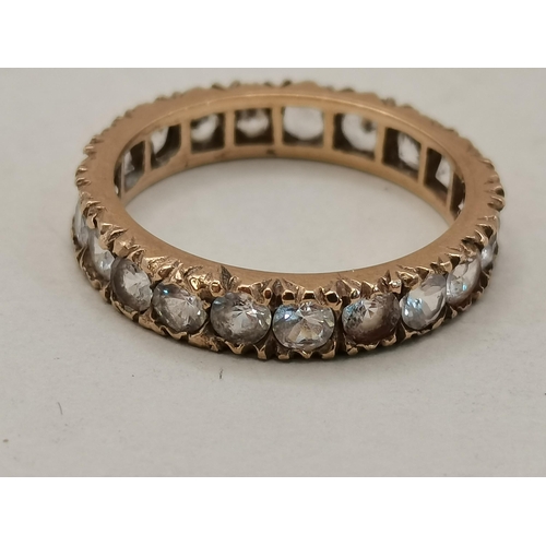 440 - Eternity ring with white stones size L - 3 grams