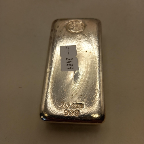 470 - Solid Silver bar 20 oz / 625g Perth mint