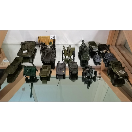 255 - A collection of Dinky Tanks etc