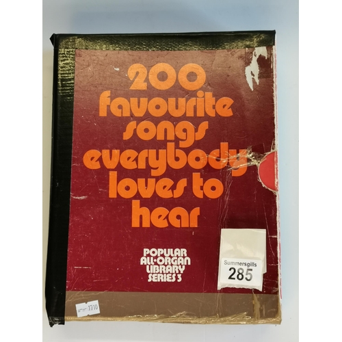 285 - Pack of 4 200 favourite songs albums in presentation box