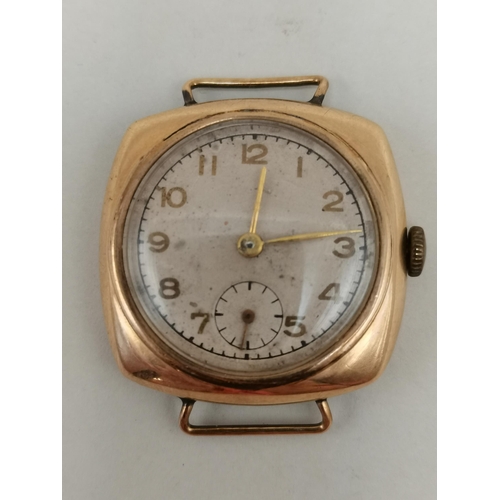 420 - 14ct Gold pocket watch plus gold watch face