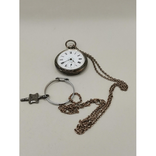 431 - Vertex revue Gents wrist watch plus Sterling Silver pocket watch and chain