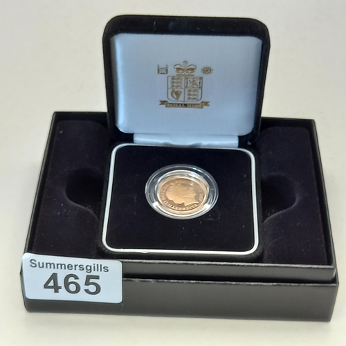 465 - United Kingdom 2007 Gold Proof Sovereign in box