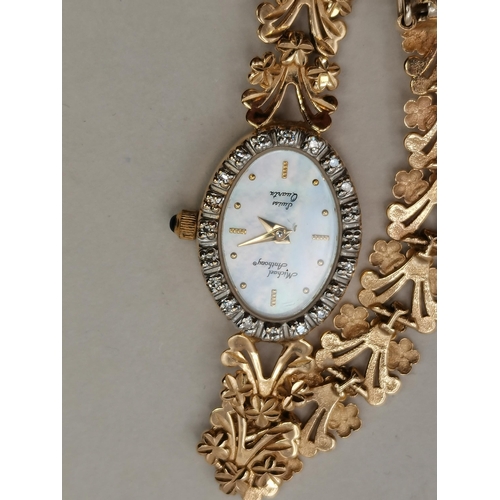 491 - A Michael Anthony 14k gold ladies wrist watch 15g