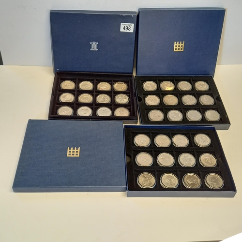 498 - x3 sets of Crown - uncirculated