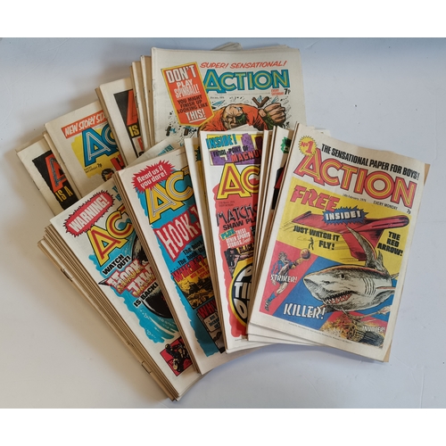 302 - x36 Action Comics 14th Feb - 16th October 1976 full set - x3 have pen marks on the top (7mdw) by new... 