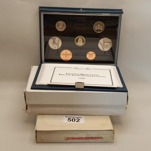 502 - x4 UK Proof coin yearly sets 1983-1986-1988 and 1987 in original cases and paperwork