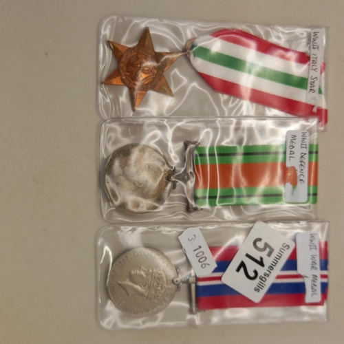 512 - x3 WWII Medals