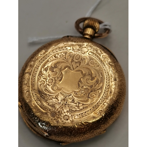 522 - 18k gold ladies pocket watch ( working )