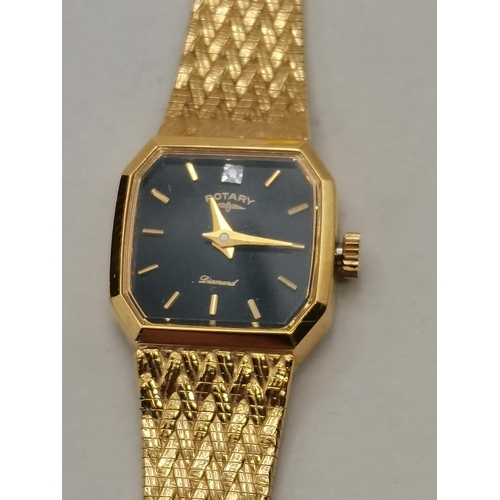 532 - 2 x gold plated ladies wrist watches (1 rotary in box)