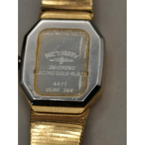 532 - 2 x gold plated ladies wrist watches (1 rotary in box)