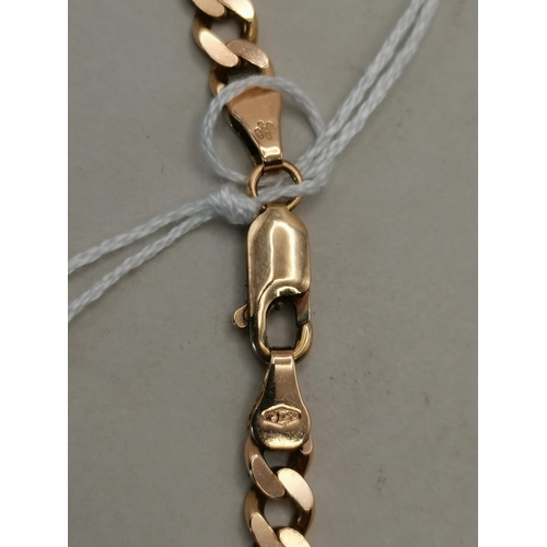 534 - A 9ct gold necklace 24g 60cm long