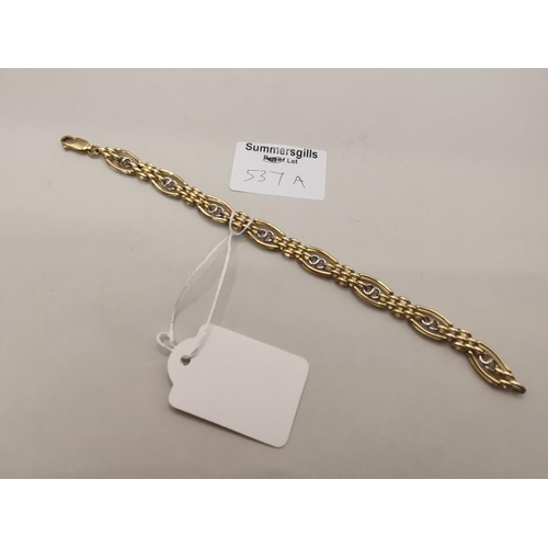 537a - An 14k gold bracelet 20cm length 9g