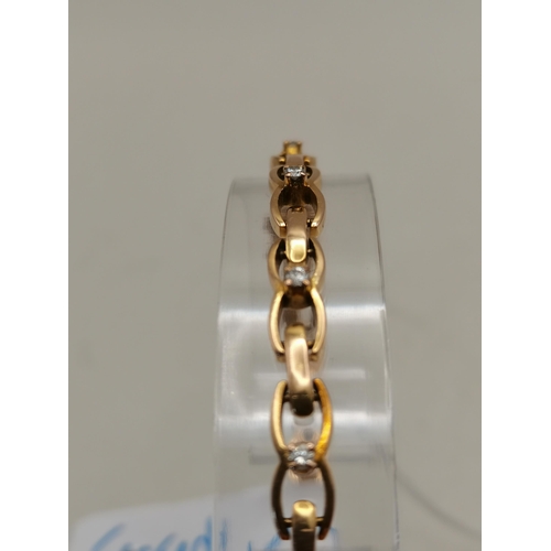 537s - 14k gold and diamond bracelet 15g