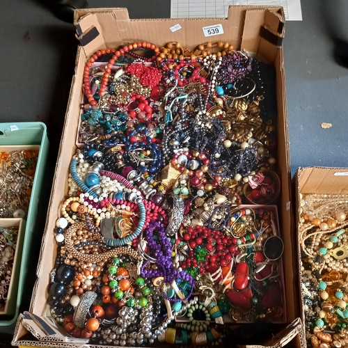 539 - Large box of costume jewellery (all wearable)