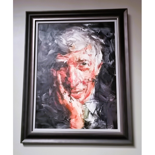 563 - Original Oil by Paul Wright - of John Updike