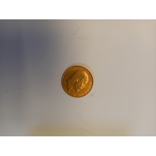 573 - Half Gold Sovereign 4 Grams 1910