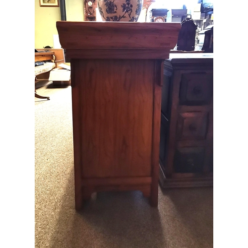 616 - A beautiful Teak Chinese Sideboard with brass handles D49cm x H90cm x W200cm